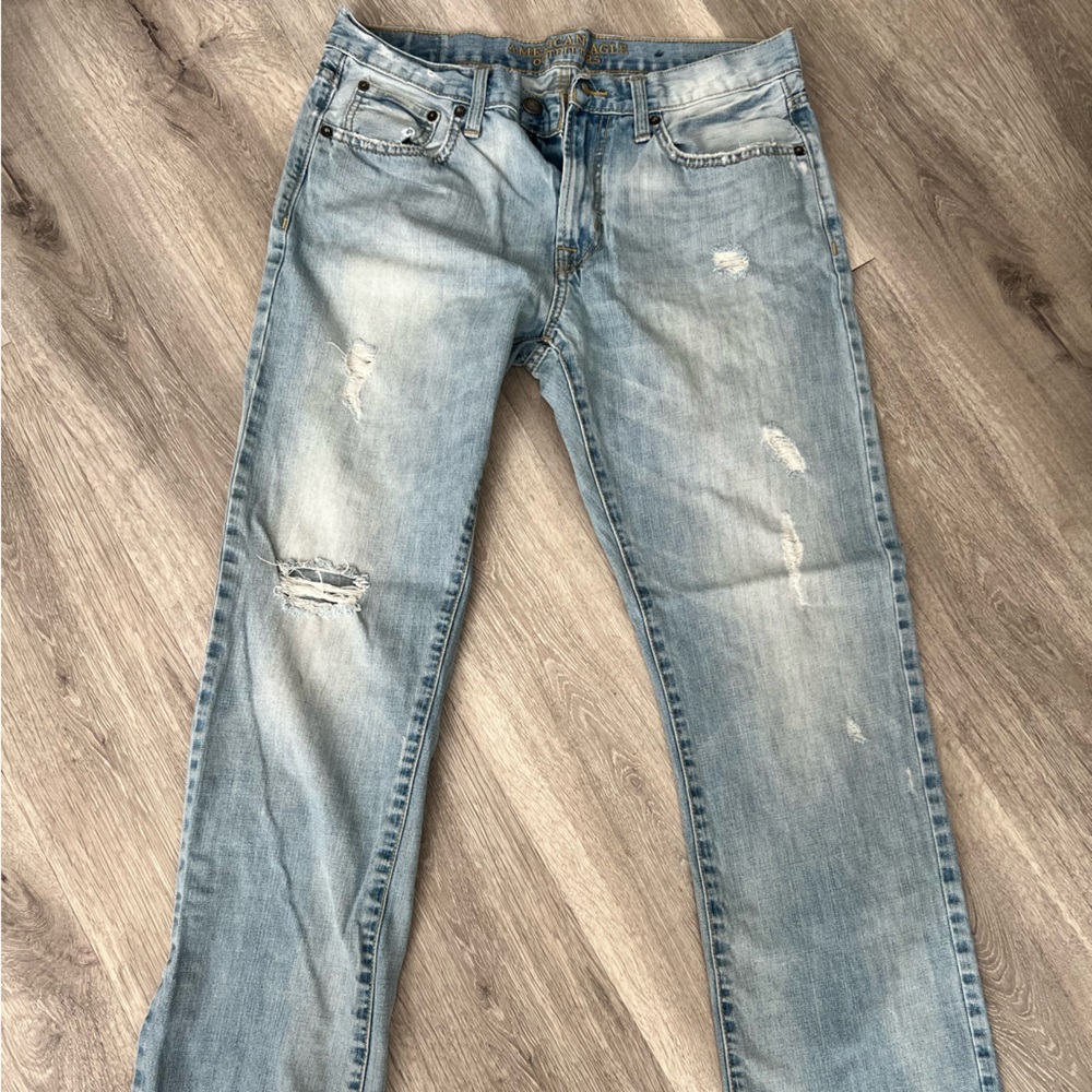 American Eagle Outfitters Men's Light Blue Slim Jeans